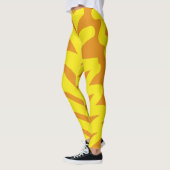 Een levendige oranje geel "Ratti_Creative_Arts" Leggings (Links)