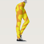 Een levendige oranje geel "Ratti_Creative_Arts" Leggings (Rechts)