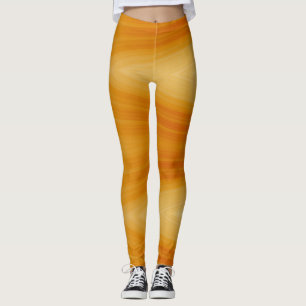 Een levendige oranje kleur "Ratti_Creative_Arts" L Leggings