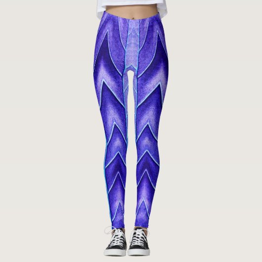 Een levendige paarse "Ratti_Creative_Arts" Legg Leggings (Voorkant)