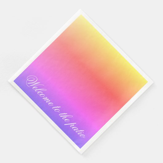 Een levendige pastel servet (Hoek)