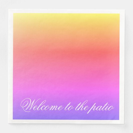 Een levendige pastel servet (Voorkant)