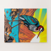 Een levendige reiger voor kinderen legpuzzel (Horizontaal)