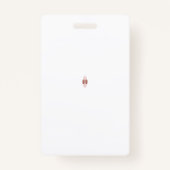 Een levendige rode afbeelding is voorzien van een badge (Voorkant)