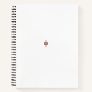 Een levendige rode afbeelding is voorzien van een notitieboek