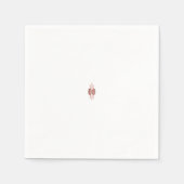 Een levendige rode afbeelding is voorzien van een  servet (Voorkant)