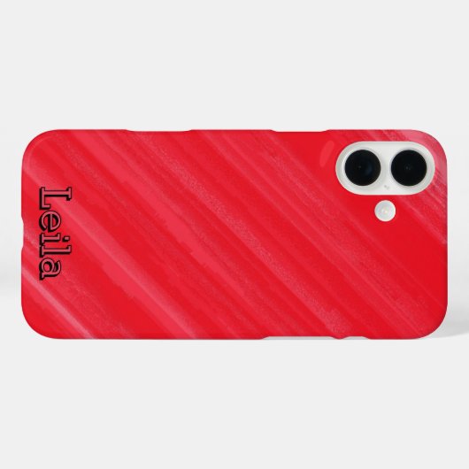 Een levendige rode Case-Mate iPhone case (Achterkant (horizontaal))