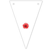 Een levendige rode klaproos met delicate bloemblaa vlaggetjes (Derde vlag)