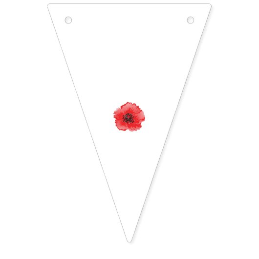 Een levendige rode klaproos met delicate bloemblaa vlaggetjes (Tweede vlag)