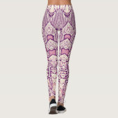 Een levendige roze textuur "Ratti_Creative_Arts" Leggings (Achterkant)