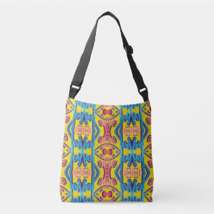 Een levendige trendy multicolor klassieke patroon crossbody tas