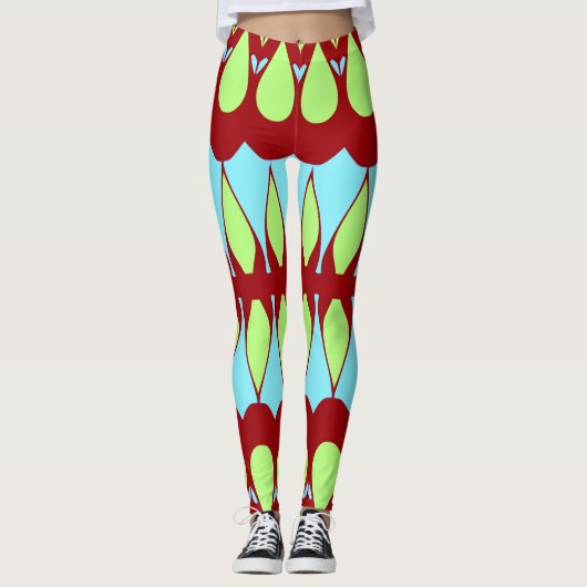 Een levendige veelkleurige klassieker "Ratti_Creat Leggings (Voorkant)