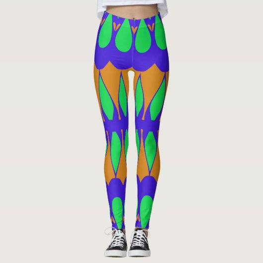 Een levendige veelkleurige klassieker "Ratti_Creat Leggings (Voorkant)