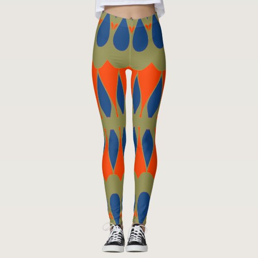 Een levendige veelkleurige klassieker "Ratti_Creat Leggings (Voorkant)