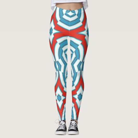 Een levendige veelkleurige klassieker "Ratti_Creat Leggings (Voorkant)