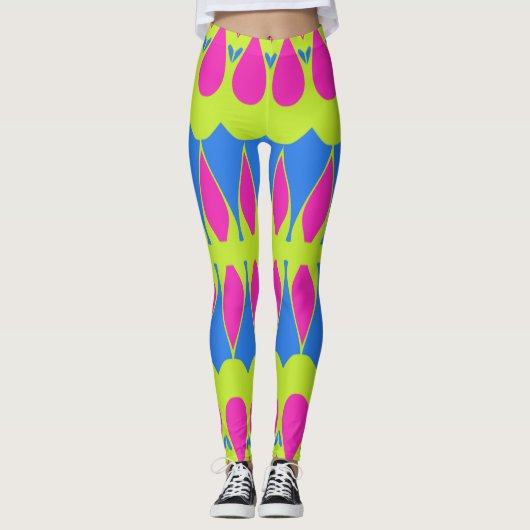 Een levendige veelkleurige klassieker "Ratti_Creat Leggings (Voorkant)