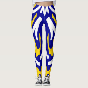 Een levendige veelkleurige "Ratti_Creative_Arts" L Leggings