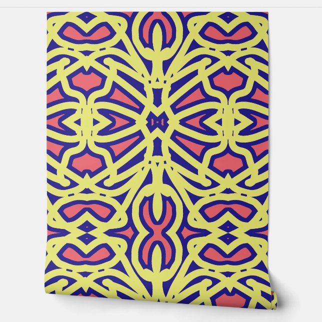 Een levendige veelkleurige "Ratti_Creative_Arts" W Behang (Afrollen)