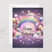 Een levendige verjaardagsviering Kaart" Briefkaart (Voorkant / Achterkant)