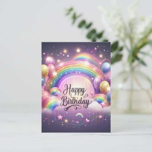 Een levendige verjaardagsviering Kaart" Briefkaart (Staand voorkant)