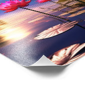 Een levendige viering van bloemen en bladeren foto afdruk (Hoek)