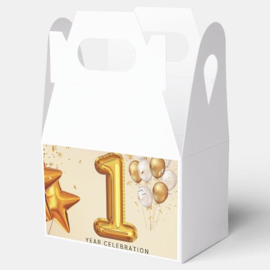 Een levendige viering van een jaar bedankdoosjes (Geopend)