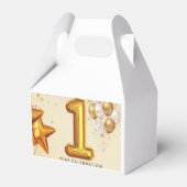 Een levendige viering van een jaar bedankdoosjes (Voorkant Zijde)