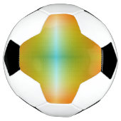 Een levendige voetbal met een verlooppatroon  (Gedraaid)