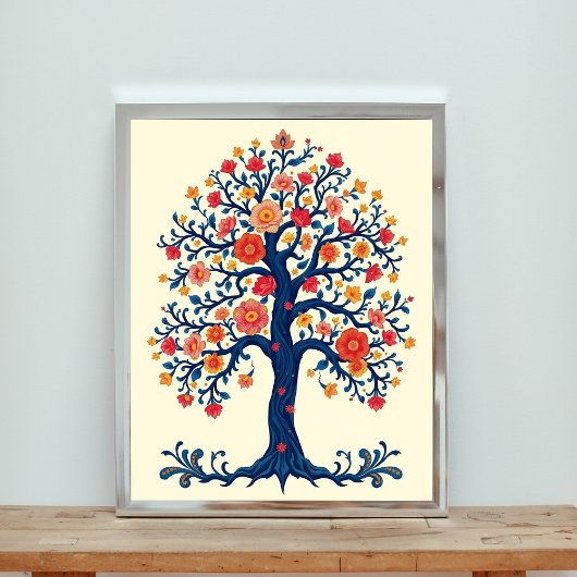 Een levendige volkskunstviering poster