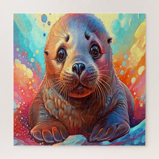 Een levendige zeehond legpuzzel (Verticaal)