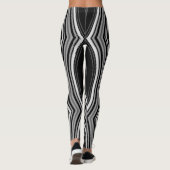 Een levendige zwart-wit "Ratti_Creative_Arts" Leggings (Achterkant)