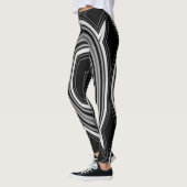 Een levendige zwart-wit "Ratti_Creative_Arts" Leggings (Links)