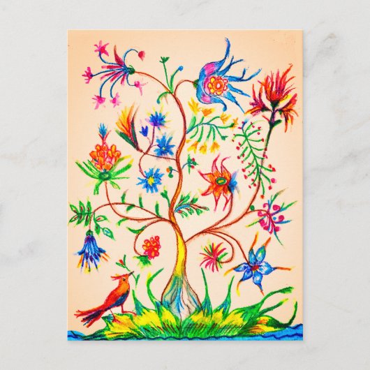 Een levensboom briefkaart (Voorkant)