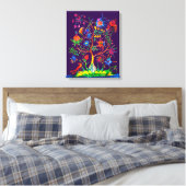 Een levensboom canvas afdruk (Insitu (Slaapkamer))