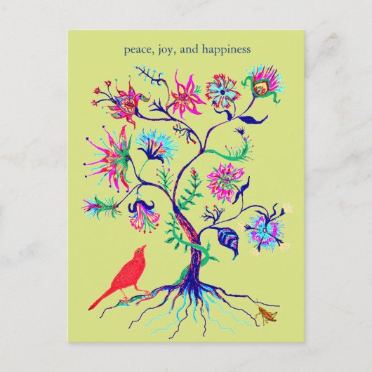 Een levensboom feestdagenkaart (Voorkant)