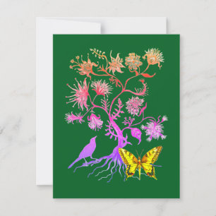 Een levensboom RSVP kaartje