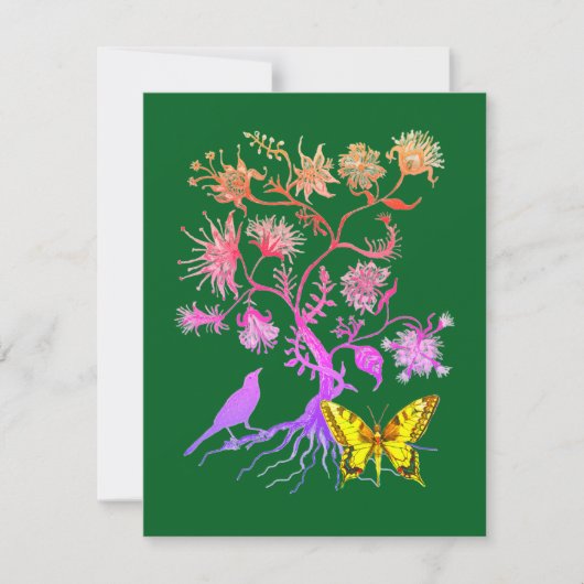 Een levensboom RSVP kaartje (Voorkant)