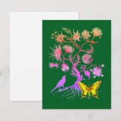 Een levensboom RSVP kaartje (Voorkant / Achterkant)