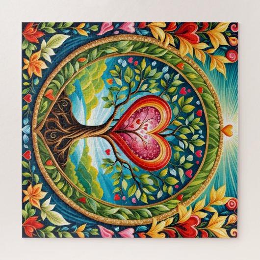 Een levensboom vol liefde legpuzzel (Horizontaal)