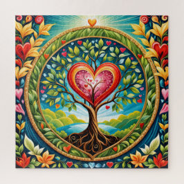 Een levensboom vol liefde legpuzzel