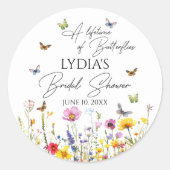Een Levenslang Feest van Vlinders Bruidsfeest Ronde Sticker (Voorkant)