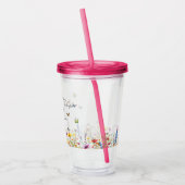 Een Levenslang Vlinders Bruidsfeest met Wilde Bloe Acryl Drinkbeker (Links)