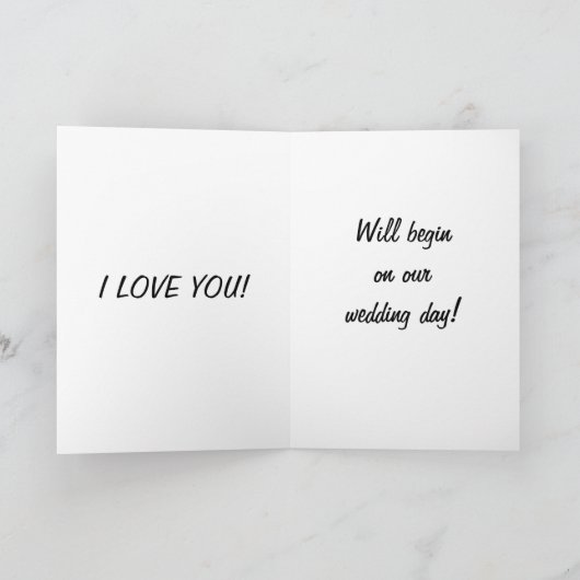 EEN LEVENSLANGE ROMANTISCHE PICKNICK VOOR MIJN BRU KAART (Binnen)