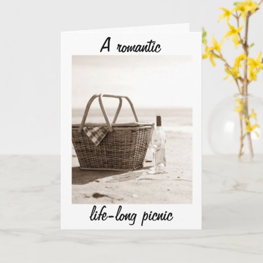 EEN LEVENSLANGE ROMANTISCHE PICKNICK VOOR MIJN BRU KAART (Gele Bloem)