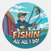 Een levensstijl van avontuur ronde sticker (Voorkant)