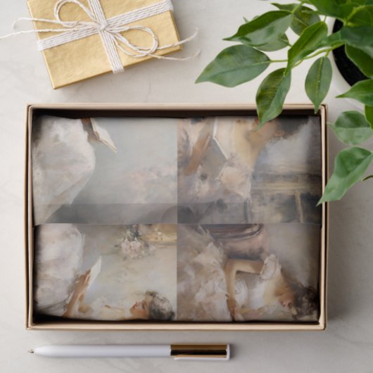 Een Lezende Meisje Collage 1 Decoupage Papier (Geschenk)