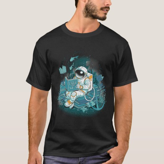 Een lezer leeft duizend levens - Kosmonaut Onder T-shirt (Voorkant)