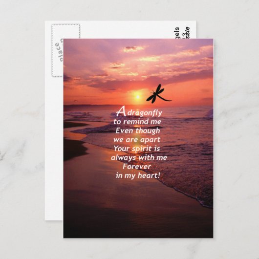 Een libel om me te herinneren briefkaart (Voorkant / Achterkant)