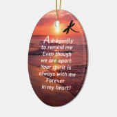 Een libel om me te herinneren keramisch ornament (Links)