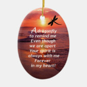 Een libel om me te herinneren keramisch ornament (Voorkant)